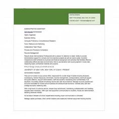 a cover letter for an assistant position on the job description page is shown in green and white