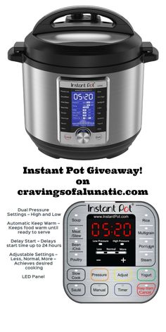 an instant pot giveaway with the instructions for how to use it and how to use it