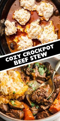 Crockpot beef stew with dumplings is the perfect cozy meal for winter nights. It’s everything you want in comfort food: rich flavors, completely satisfying, made with simple ingredients, and feels like a warm hug in a bowl. The beef slow cooks in a mushroom gravy until the beef is fork tender. It's sure to be a family favorite!