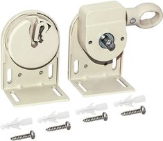 PRICES MAY VARY. ★【Basic Info】This is a universal crank outdoor/indoor roller shutter mounting bracket suitable for cordless installations.Compatible with most exterior roller shade,for Coolaroo and More ★【Other Parts】 4 stainless steel screws and 4 plastic anchors. ★【Quality Progress】 The circular pull ring on the mounting bracket has been replaced by an eight-shaped pull ring, which makes the roller blind rise and fall faster and is not easy to shake.The improved ring is thickened to resist fr Solar System Ideas, Outdoor Roller Blinds, Sun Blinds, Outdoor Sun Shade, Roller Shutters, Garden Windows, Roller Shades, Shades Blinds, Roller Blinds