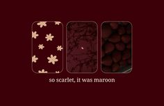 three different images with the words so scared, it was maroon