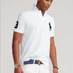 Classic Custom Slim Fit Rl Polo Shirt With Big Pony Sizes Medium, Large & Extra Large. ** Update Extra Large - Sold Out In Black, But (Available In Gray & Navy Blue. Get This Classic Shirt Now!! $115 Online Tags # Summer Spring Fashion Sun Sunlight Block Beach Pool Lake Vacation Hotel Party Sunblock Tanning Waves Water Cool Sports Car Convertible Hotmom Trendy Shades Glasses Father’s Holiday Golf Course Club Travel Stepdad Gift Graduation Birthday Communion Wedding Getaway Present Surprise Prize White Slim Fit Short Sleeve T-shirt, White Slim Fit Casual Shirt, Classic Slim Fit Polo Collar Top, White Slim Fit Collared Top, Slim Fit White Cotton Polo Shirt, Slim Fit White Cotton T-shirt, White Slim Fit Cotton T-shirt, White Summer Polo Collar Top, Casual Slim Fit Polo Collar Tops