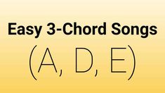 the words easy 3 - chords are in black and yellow