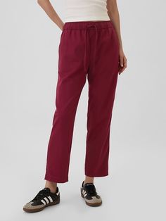 Mid Rise Easy Cargo Pants Drawstring Tapered Leg Workwear Bottoms, Casual Pants With Elastic Paperbag Waist, Casual Paperbag Waist Pants With Elastic Band, Casual Pants With Paperbag Waist And Elastic Band, Casual Pants With Paperbag Waist And Elastic Waistband, Casual High-waisted Chinos With Elastic Waistband, Drawstring Tapered Leg Workwear Pants, Workwear Drawstring Tapered Leg Pants, Workwear Tapered Leg Pants With Drawstring