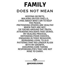 a black and white poster with the words family does not mean