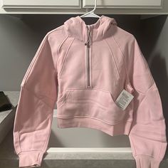 Nwt Lululemon Flush Pink Scuba Oversized Half Zip Hoodie Size Xs/S Lulu Lemon Sweater, Lulu Scuba Hoodie Outfit, Pink Lulu Scuba, Lulu Lemon Scuba, Hot Pink Scuba Lululemon, Pink Lululemon Scuba, Scuba Lululemon