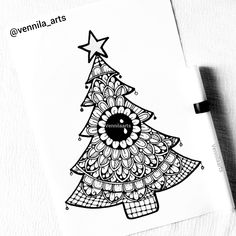 Christmas Christmas Mandala Art, Tree Mandala, Art Christmas Tree, Christmas Tree Drawing, Christmas Mandala, Colourful Christmas, Art Colourful, Mandala Artwork, Mandala Design Art