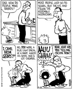 a comic strip with an image of a man talking to another person in the kitchen