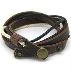 Leather bracelet. Braided Rope Bracelet, Leather Bangle, Wrist Bracelet, Brown Leather Bracelet, Men Bracelet, Wrist Wear, Buckle Bracelet, Bracelet Men, Women Bracelet