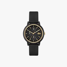 Lacoste Women's L.12.12 Watch - One size Trendy Analog Watch Accessories With Round Dial, Trendy Analog Round Dial Watch Accessories, Trendy Analog Watch Accessories, Casual Chronograph Watch With Subdials, Trendy Watches With Leather Strap, Trendy Watches With Leather Strap And Round Dial, Lacoste Watch, Lacoste Women, Lacoste Sport