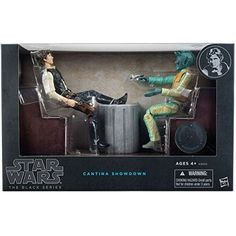 SDCC 2014 Star Wars Black Series 6-Inch Cantina Showdown Han Solo vs. Greedo Comic-Con Exclusive Toy [ parallel import goods ] Star Wars Black Series, Star Wars Action Figures, Han Solo, Hans Solo, Action Figures Collection, Black Series, Toy Collection, Cool Toys, Action Figures