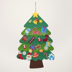 a wooden christmas tree decoration on a white background