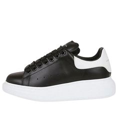 Alexander McQueen Big Sole Sneakers 553770WHGP5-1070 (SNKR) Alexander Mcqueen Oversized Sneaker, Sole Sneakers, Sneakers Black, Alexander Mcqueen, Alexander, Black And White, Sneakers, White, Black