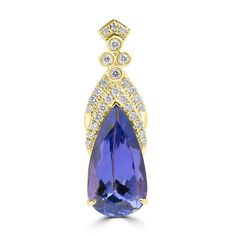 J46148 Luxury Sapphire Pendant Gemstone, Luxury Polished Pendant Gemstones, Unique Luxury Tanzanite Jewelry, Luxury Pendant Gemstones Fine Jewelry, Luxury Elegant Pendant Gems, Luxury Tanzanite Pendant Jewelry, Luxury Pendant Gemstones With Accent Stones, Luxury Unique Tanzanite Jewelry, Luxury Blue Pendant Gemstones