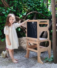 Introduce your child to a world of discovery with Larisa and Pumpkin's Montessori Convertible Learning Tower. Crafted from 100% natural beech wood and compliant with European safety standards, this versatile piece not only helps your little one brush their teeth, set the table, or assist with kitchen chores but also transforms into an activity table for endless fun. Plus, the built-in blackboard lets their creativity shine!  *Montessori-Inspired Design: Encourages independence by bringing your c Montessori Learning Tower, Pumpkin Learning, Kids Desks, Kitchen Chores, Learning Tower, Nature Baby Shower, Kid Desk, Activity Table, Clever Design