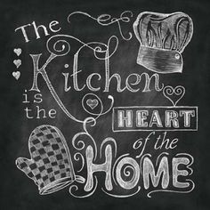 Kitchen Chalk III Poster Print by Donna Knold-VARPDXKLD065 Image 1 Kitchen Blackboard Ideas Chalk Art, Kitchen Wall Art Ideas Modern, Kitchen Chalkboard Ideas, Chalk Art Wall, Chalkboard Art Quotes, Tropical Tattoo, Chalkboard Wall Art, Blackboard Art, Kitchen Chalkboard