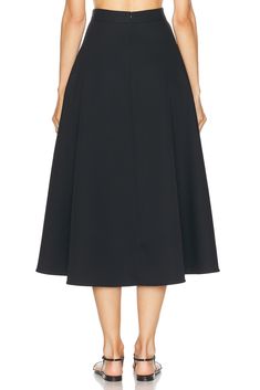 100% wool.  Made in Portugal.  Dry clean only.  Unlined.  Hidden back zipper closure.  External side pocket design.  Crepe fabric.  .  .  .  .  .  .  .  .  . Straight Maxi Skirt, Pocket Skirt, Black Midi Skirt, Crepe Fabric, Skirts With Pockets, White Skirts, Side Pocket, Pocket Design, A Line Skirts