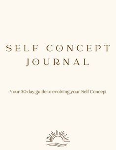 the book cover for self concept journal, with an image of a sun in the background