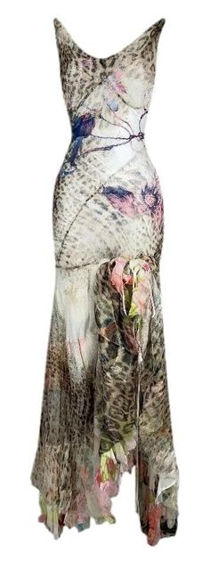 S/S 2002 Roberto Cavalli Runway Sheer Floral Leopard Silk Backless Maxi Dress | eBay Roberto Cavalli Runway, Roberto Cavalli Dress, Cavalli Dress, Backless Maxi Dress, Guest Attire, Wedding Attire Guest, Silk Maxi, Backless Maxi Dresses