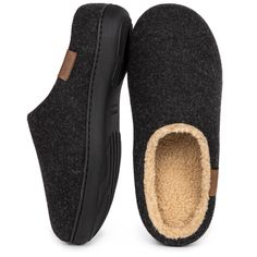 PRICES MAY VARY. Comfortable easy-wear: Featuring a wool-like upper and a warm fuzzy lining, these cozy slippers hug your feet with a soft and luxury touch. 60 D memory foam is tailored to your different foot types and provides good arch support for all-day comfort Non-slip rubber sole: With a durable and anti-skid sole, this slip-on enables you to walk confidently on slippery or wet floors. When you are preparing for a travel, you can carry these comfy portable slippers in your luggage Perfect Comfortable Outdoor Slippers For Winter, Comfortable Outdoor Winter Slippers, Comfy Outdoor Winter Slippers, Comfortable Textured Footbed Slippers For Winter, Cozy Outdoor Winter Slippers, Winter Slippers With Plush Lining, Comfortable Gray Winter Slippers, Warm Casual Winter Slippers, Wool Slippers With Cushioned Footbed For Winter