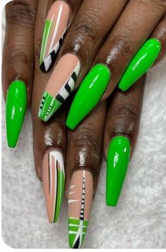 Juneteenth Nails, Summer Nails Art Designs, Summer Nails Coffin, Web Nails, Everything Green, Free Nails, Summer Nails Art, Trendy Summer Nails, Acrylic Nail Designs Coffin