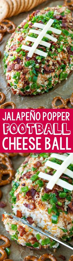 jalapeno popper football cheese ball recipe