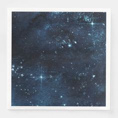 an image of the night sky with stars in it and some white frame around it