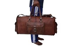 ad eBay - 23" Leather Duffle Bag Holdalls Weekend Travel Luggage Handbag Sports Gym Duffel - Buy Now, click the link (eBay) Duffle Bag Sports, Gym Handbag, Carryon Bag, Leather Briefcase Bag, Laptop Handbag, Leather Duffel Bag, Leather Duffel, Luggage Bags Travel, Sports Bags Gym