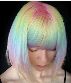 Pastel Rainbow Hair, Unicorn Hair Color, Vivid Hair Color, Creative Hair Color, Candy Hair, Have A Day, Tacoma Wa, Pastel Hair, Creative Hairstyles