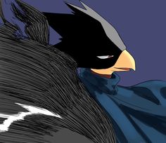 an animated image of a batman hugging someone