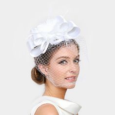 Style No : [236342] Fh702-Wh Color : White Theme : Bow, Feather Size : 2.5" X 8.5", 3" H Satin Bow Feather Fascinator Alpha Kappa Alpha Paraphernalia, Feather Fascinator, High End Jewelry, Feather Fascinators, Fascinator Hat, Fascinator Hats, Satin Bow, Bridal Accessories, Fascinator