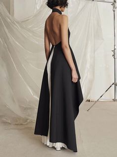 UOOZÉE Robes Glamour, Halter Gown, Pleated Long Skirt, Black Turtleneck, Boho Stil, Fashion Mode, Stunning Dresses, Black Maxi Dress, Ruffle Dress