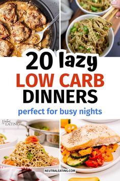 20 lazy low carb dinners perfect for busy nights