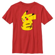 Gotta catch 'em all! Get into the game with the iconic world of Pokemon cards, video games, TV shows, and more with adorable new officially licensed apparel for the whole family featuring all your favorite Pokemon! This Boys' Pokemon Pikachu Sitting Portrait Graphic T-Shirt features a graphic of an adorable Pikachu sitting and turning back with a smile on its face! Grab some new Pokemon apparel today and be the envy of all your friends! Sitting Portrait, Pokemon Merchandise, Pokemon Clothes, Pokemon T, Pokemon Birthday Party, Sweet Tee, Pokemon Red, Boys Graphic Tee, Pokemon Pikachu