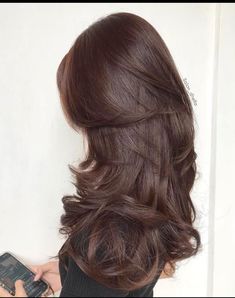 Balayage Shades, Brunette Hair Colour, Layered Long Hair, Hair Colour Brown, Long Hair Dark, Honey Brown Hair, Brown Hair Looks, Brown Hair Inspo, Bronde Hair