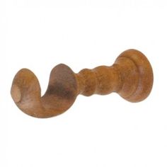 a close up of a wooden pipe on a white background