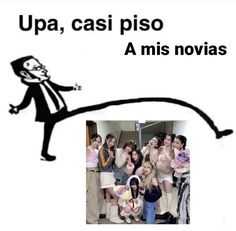 a group of people posing for a picture with the caption upa, cas piso