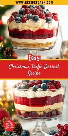 an easy christmas trifle dessert recipe