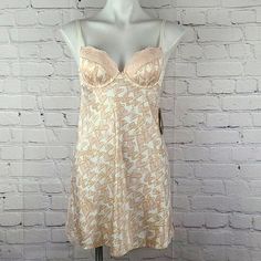 Nwt. International Concepts White Gold And Pink Silky Heart Print Chemise/ Nightgown. Has Adjustable Shoulder Straps. Underwire Cups. Super Cute And Flirty. Size Small. Fitted White Sleepwear, White Fitted Sleepwear, White V-neck Coquette Sleepwear, White Sleepwear With Built-in Bra For Spring, White V-neck Chemise For Sleepover, White Fitted Chemise For Loungewear, Fitted White Chemise For Loungewear, White Fitted Chemise For Sleep, White Coquette V-neck Sleepwear