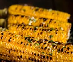 grilled corn on the cob with herbs