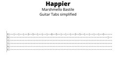 the guitar tabs are arranged to form a line