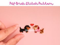 Bead Creatures, Dachshund Pattern, Color Number, Bead Stitching, Crochet Lovers