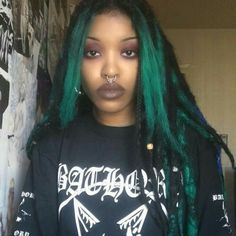 Black Alt Hairstyles, Hairstyles Tumblr, Black Alternative Girl, Alt Hairstyles, Black Alternative, Alternative Girl