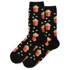 Sit back and relax, the best socks in the show have arrived, these men's popcorn socks, so grab a handful or an entire bucket of popcorn and your new favorite food socks.--Women's Shoe Size 4-10.5 Food Socks, Best Socks, Popcorn Bucket, Flavored Popcorn, Funky Socks, Mens Crew Socks, Crew Sock, Crazy Socks, Men's Shoe