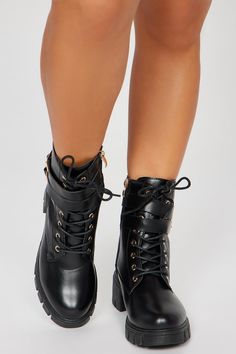 Available In Black And White. Combat Boots Buckle Hardware Detail Round Toe 2" Low Block Heel Imported | Just The Intro Combat Boots in Black size 5.5 by Fashion Nova Black Combat Boots Outfit, Women's Combat Boots, White Combat Boots, Low Block Heels, Black Boots, Combat Boots, Block Heels, Black Fashion, Fashion Nova