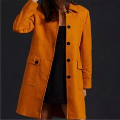 Nwot Anthropologie Maeve Textured Pea Coat Jacket Womens Size 8 Mustard Classic Worn By Sarah Horton Played By Linsey Godfrey On Day Of Our Lives Approx Measurements On Photos Open To Offers Please Check Photos Lj1 Key Words Only: Career, Office, Academia, Formal, Classic, Fall, Winter Fall Office Pea Coat With Pockets, Collared Outerwear For Office In Fall, Fitted Winter Outerwear With Buttoned Pockets, Fall Workwear Pea Coat With Long Sleeves, Fall Workwear Button-up Outerwear, Fall Long Sleeve Pea Coat For Workwear, Fall Office Button-up Outerwear, Long Sleeve Pea Coat For Fall Workwear, Long Sleeve Pea Coat For Workwear In Fall