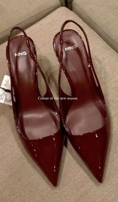 Nice Shoes Women, Wine Red Heels, Red Dress Heels, Wishlist Ideas Aesthetic, Cherry Shoes, Going Out Shoes, Aesthetic Heels, Pretty Heels, Heels Summer