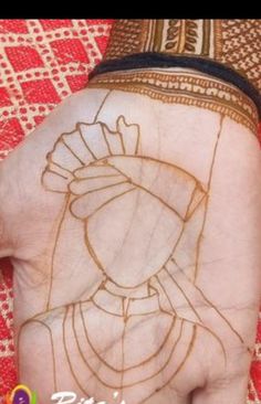 a person's hand with a drawing on it