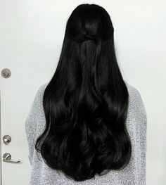 Long Dark Hair, Long Black Hair, Beautiful Long Hair, Silky Hair, Dream Hair, Shiny Hair, Brown Hair Colors, Hair Waves, Aesthetic Hair