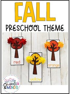 fall preschool theme with trees and leaves